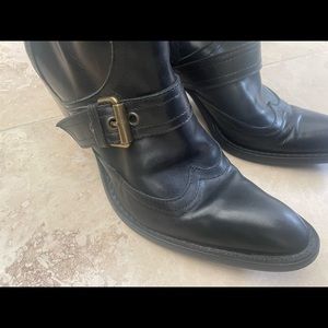 Michele Lopriore Knee High Black Leather Equestrian Boots